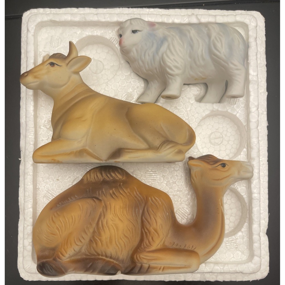 Vintage/Pre-Owned*Homco Porcelain 3 pc. Animals for Nativity Set